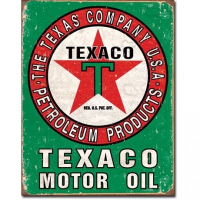 Enseigne Texaco en métal  / Motor Oil